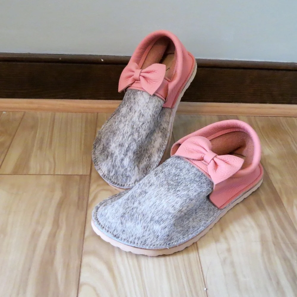 Posh Panda X Herr wild rags rugged sole cowhide moccasins - Picture 1 of 6